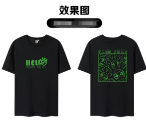 T恤定制-游戏公司文化衫定制｜手势图案+品牌名设计，免费出方案